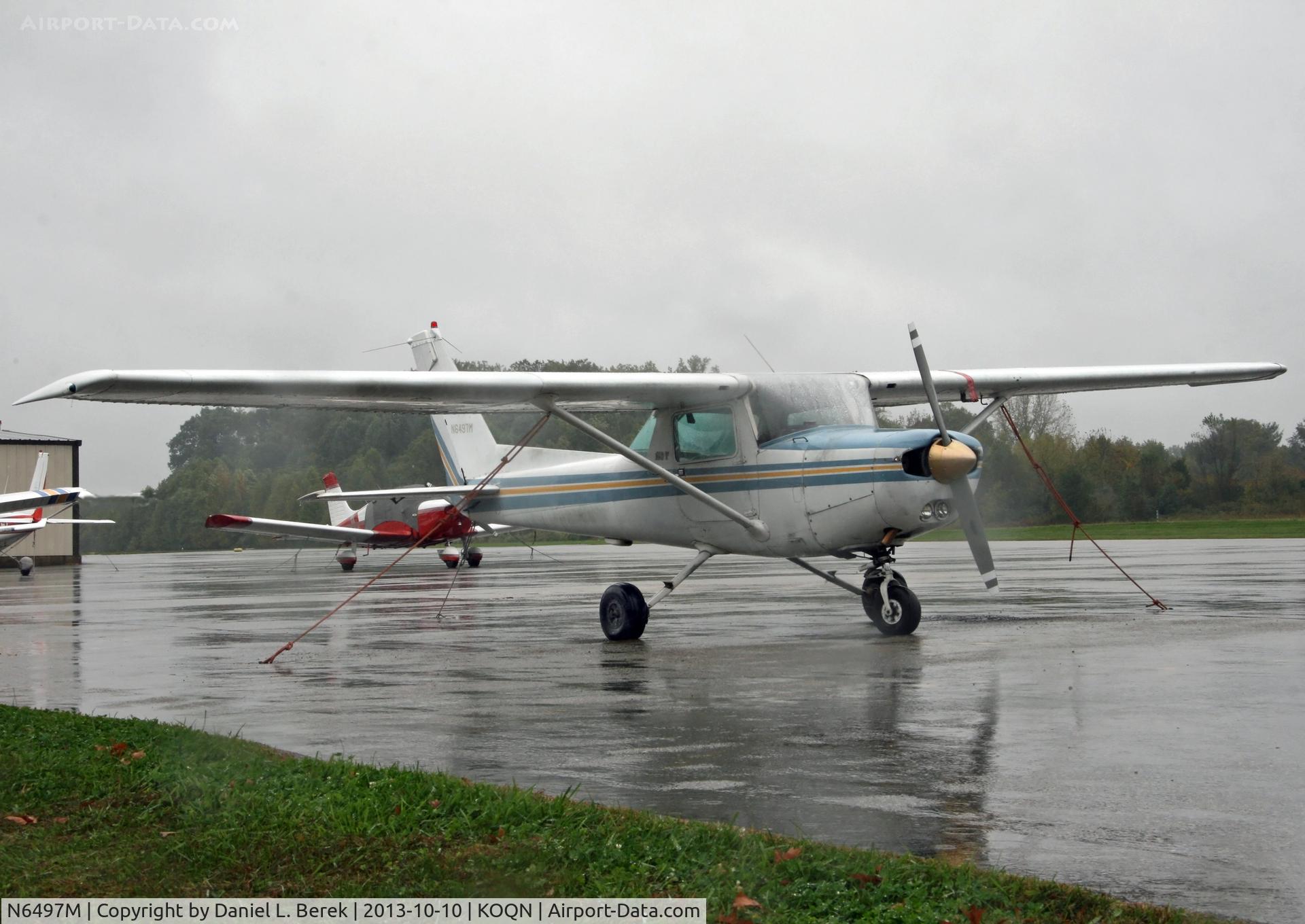 N6497M, 1980 Cessna 152 C/N 15284757, It's not exactly flying weather for this little trainer.