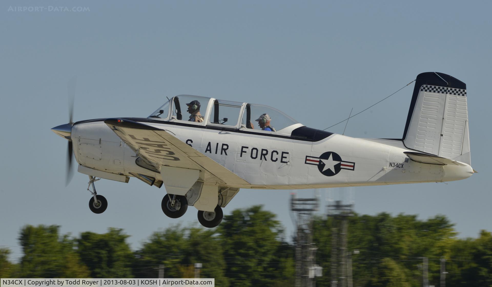 N34CX, 1958 Beech T-34A Mentor C/N CG-223, Airventure 2013