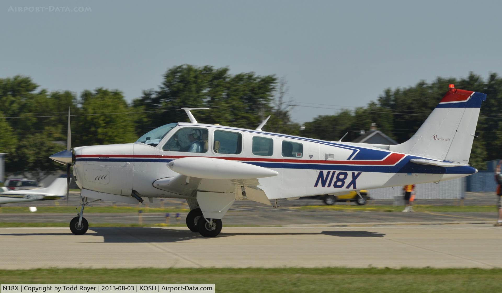 N18X, 1978 Beech A36 Bonanza 36 C/N E-1353, Airventure 2013