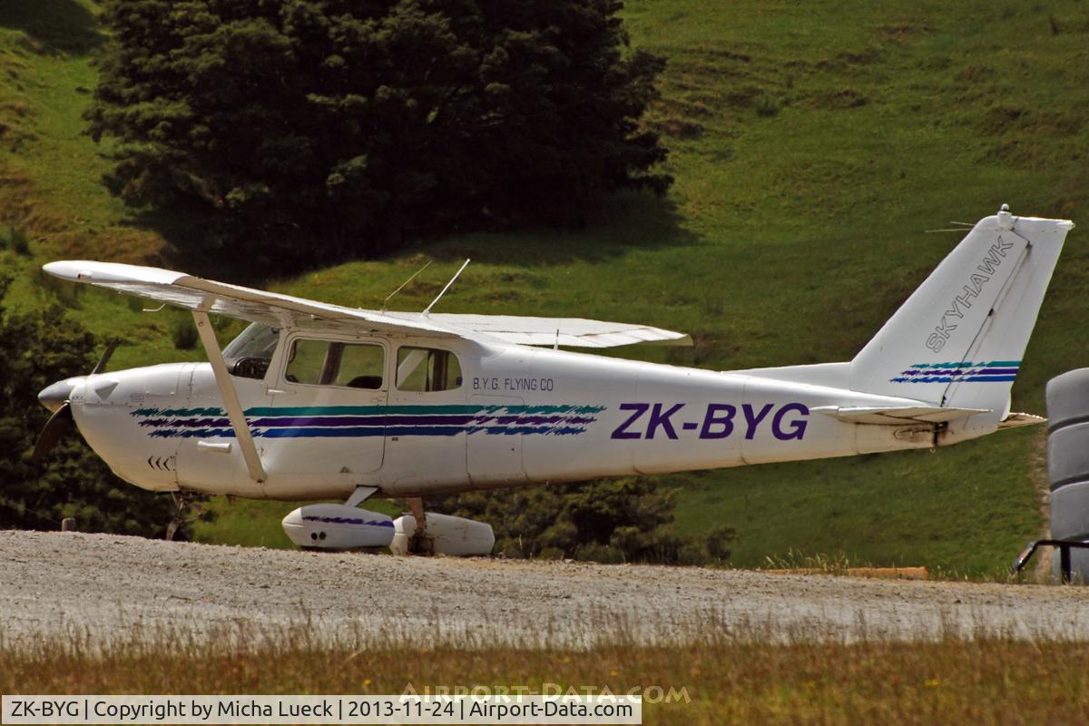 ZK-BYG, 1961 Cessna 172B C/N 17247792, At a private farm airstrip near Maungaturoto