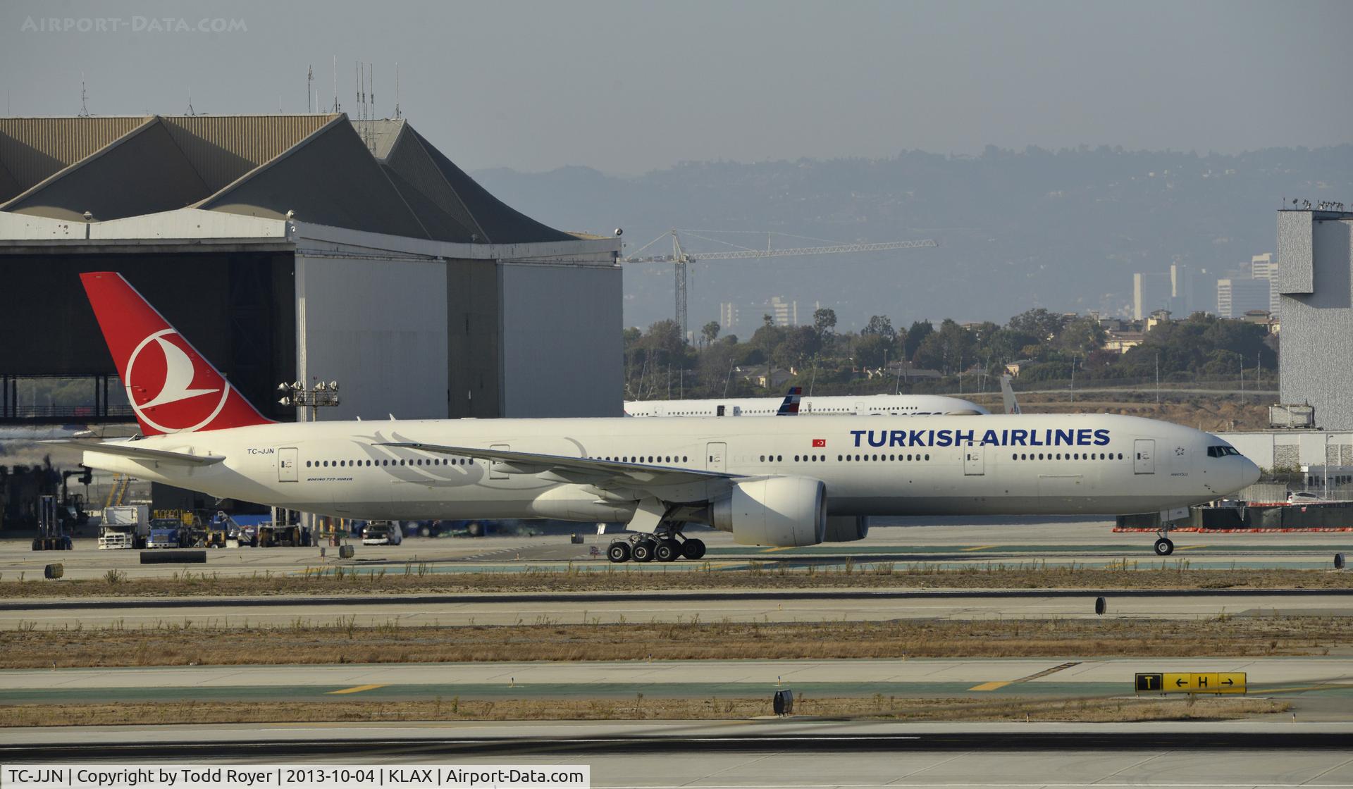 TC-JJN, 2011 Boeing 777-3F2/ER C/N 40795, Taxiing to parking at LAX
