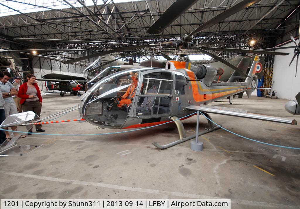1201, Aérospatiale SA-349F Gazelle C/N 1201, Preserved inside Dax ALAT Museum...