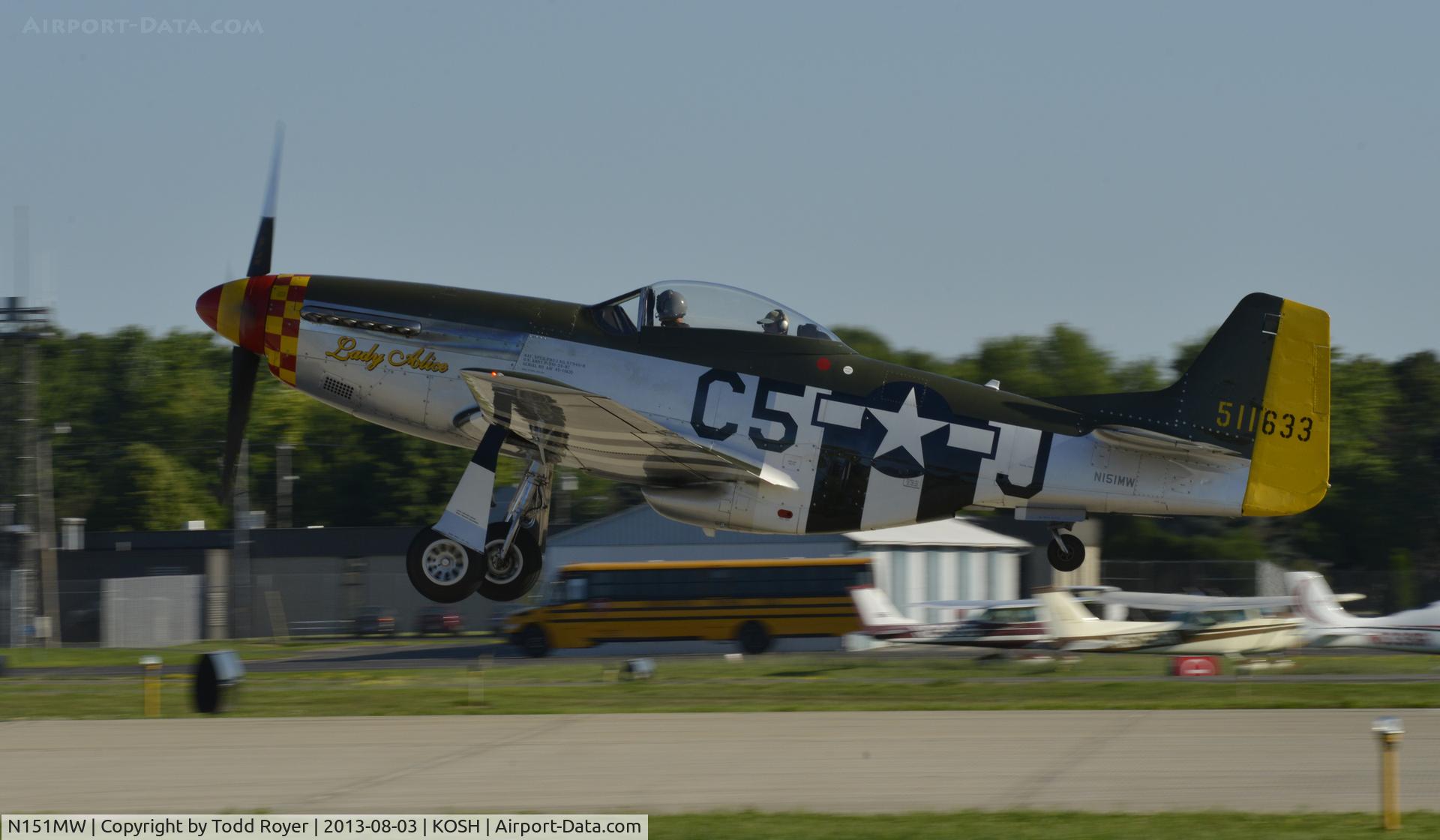N151MW, 1945 North American P-51D Mustang C/N 124-48386, Airventure 2013