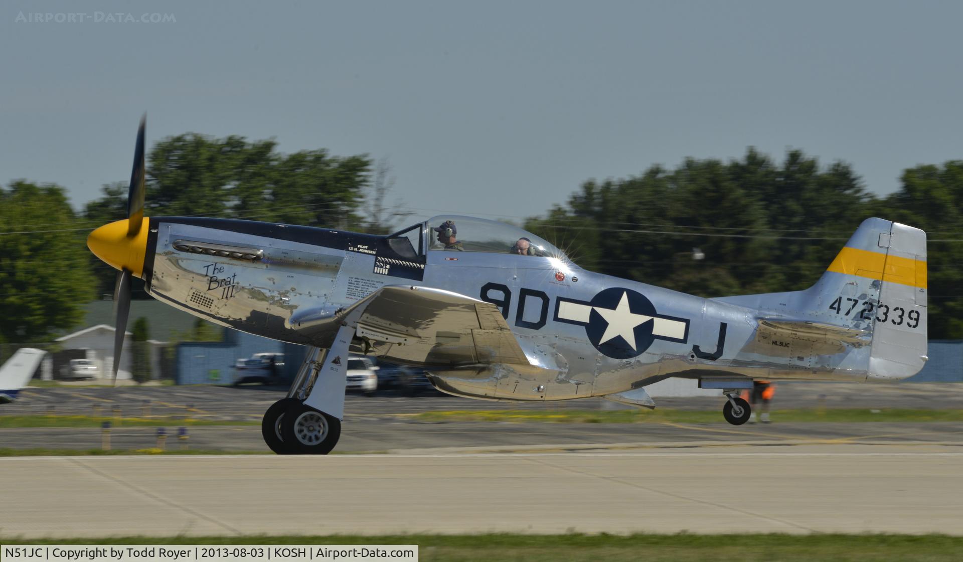 N51JC, 1944 North American P-51D Mustang C/N 122-38798, Airventure 2013