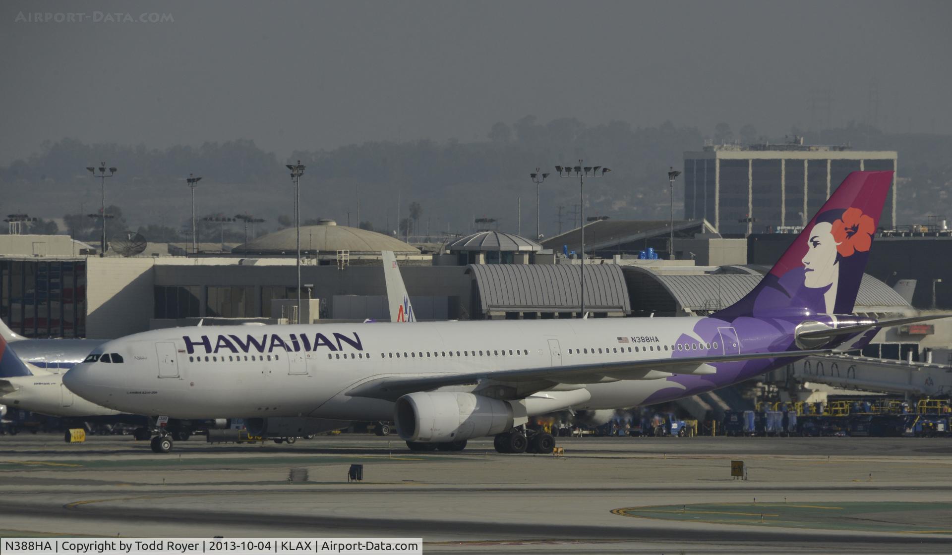 N388HA, 2012 Airbus A330-243 C/N 1310, Taxiing at LAX