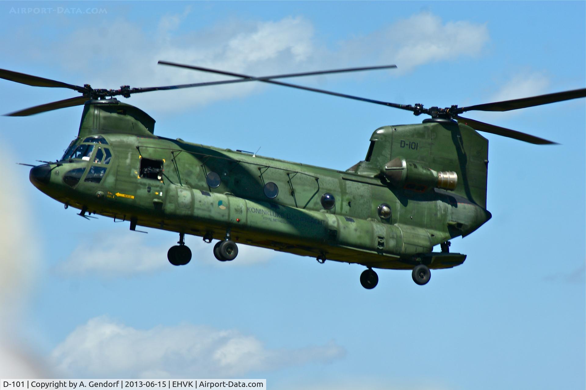 D-101, Boeing CH-47D Chinook C/N M.4101, Royal Netherlands Air Force, is here while displaying the Air Power Scenery at Volkel Airbase(EHVK)