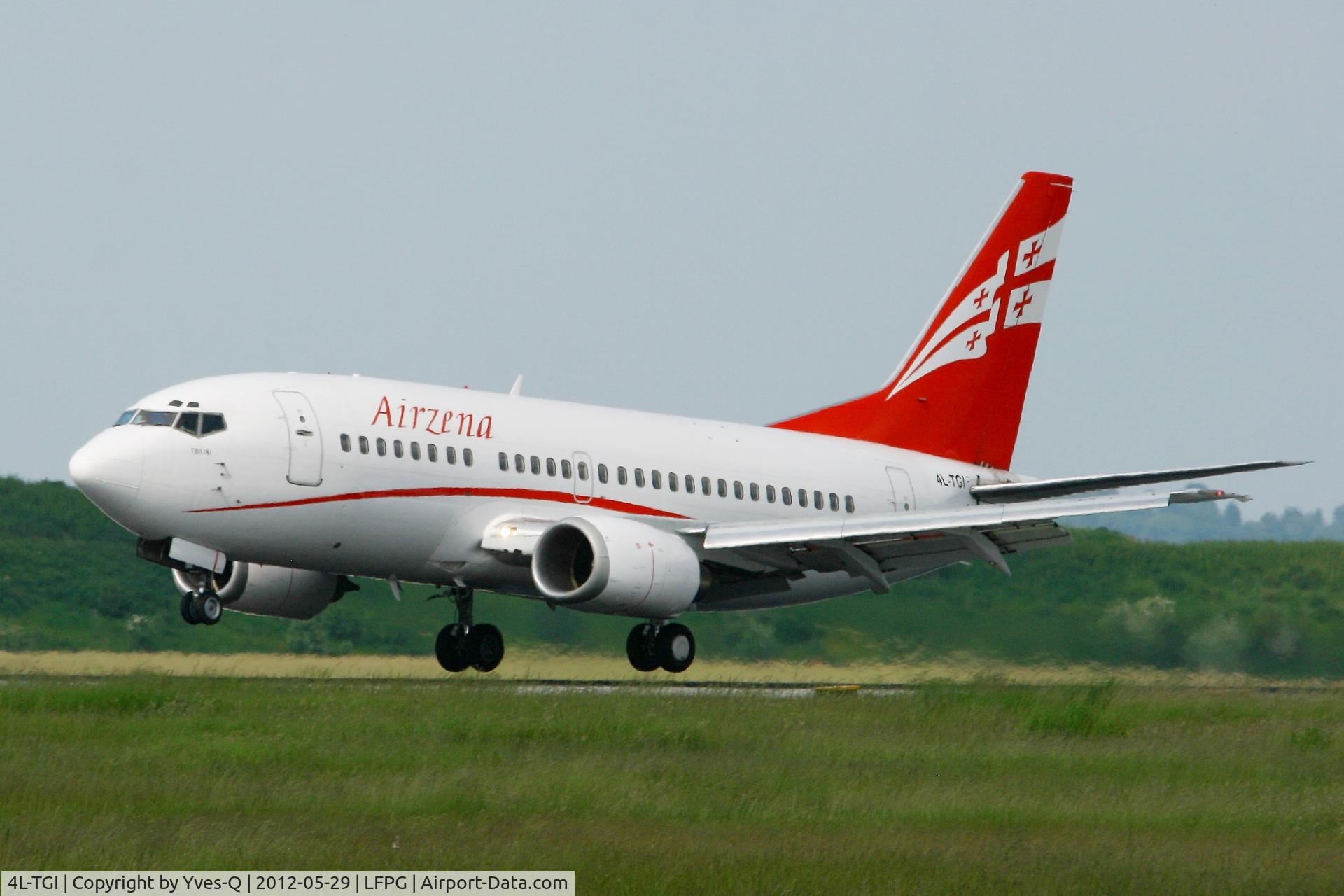 4L-TGI, 1996 Boeing 737-505 C/N 26336, Boeing 737-505, Landing Rwy 26L, Roissy Charles De Gaulle Airport (LFPG-CDG)