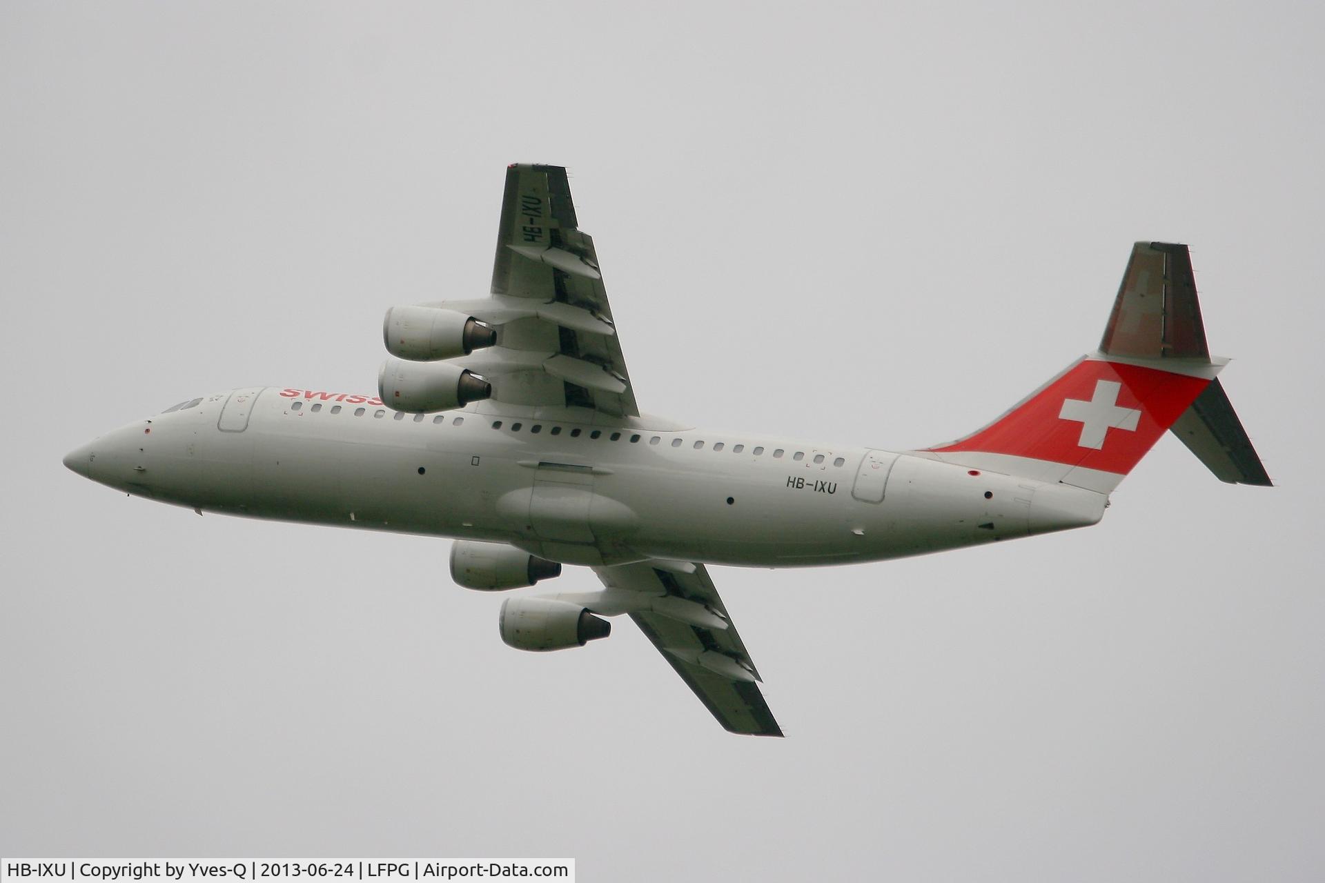 HB-IXU, 1995 British Aerospace Avro 146-RJ100 C/N E3276, British Aerospace Avro 146 RJ-100, Take-off Rwy 26R, Roissy Charles De Gaulle Airport (LFPG-CDG)