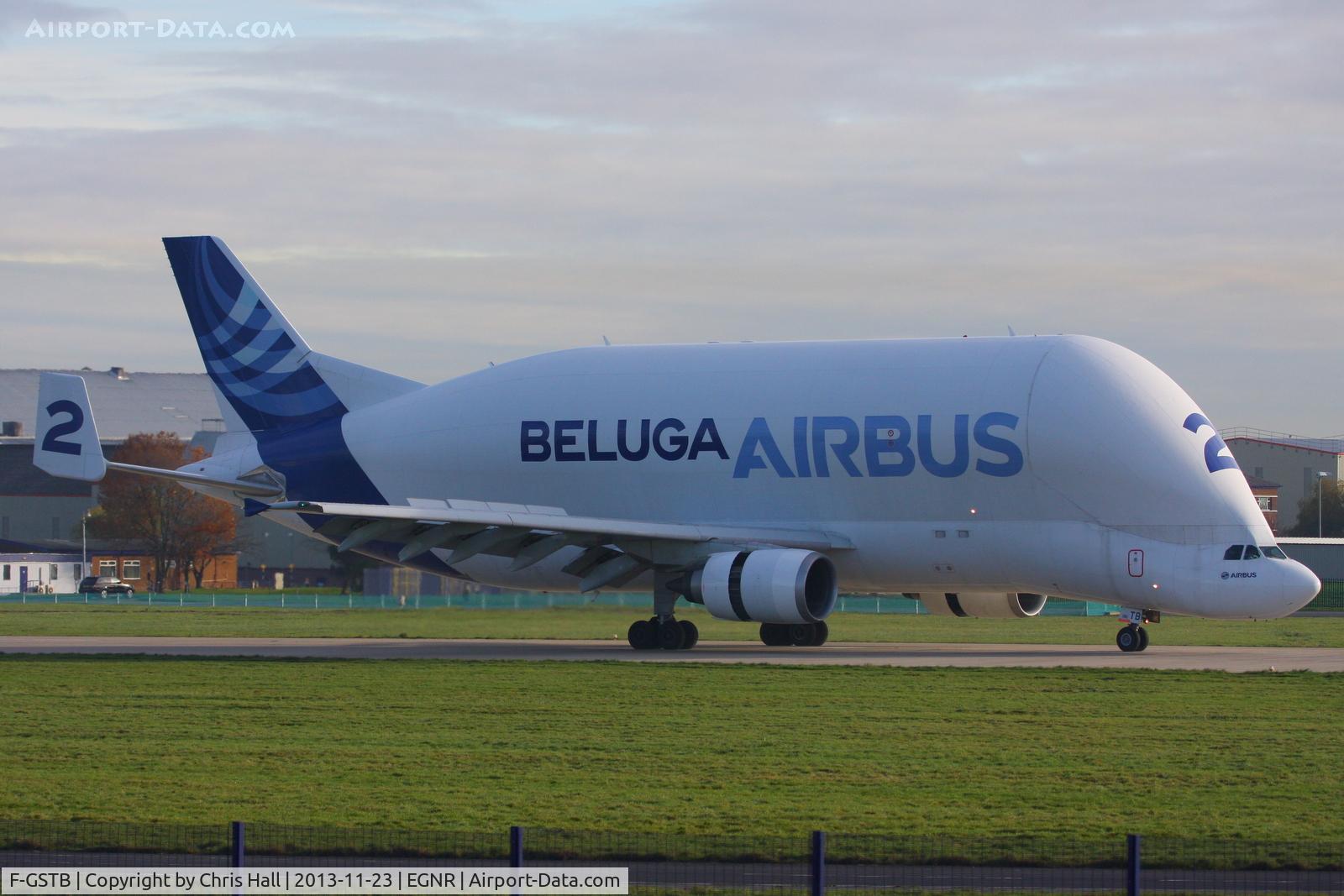 F-GSTB, 1996 Airbus A300B4-608ST Super Transporter C/N 751, arriving at Hawarden