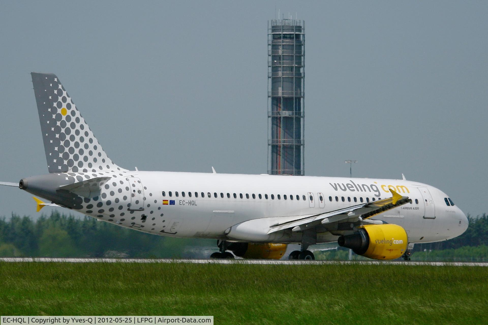 EC-HQL, 2001 Airbus A320-214 C/N 1461, Vueling Airlines Airbus A320-214, Landing Rwy 08R, Roissy Charles De Gaulle Airport (LFPG-CDG)