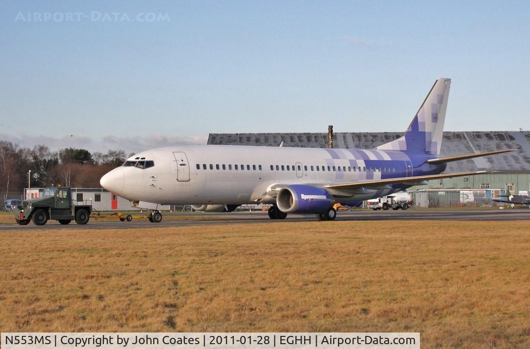 N553MS, 1990 Boeing 737-3Y0 C/N 24680, ex SAMA aircraft arriving at European Aviation.
