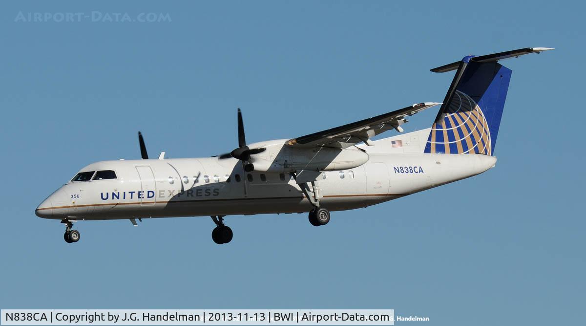 N838CA, 1998 De Havilland Canada DHC-8-311 Dash 8 Dash 8 C/N 527, On final.