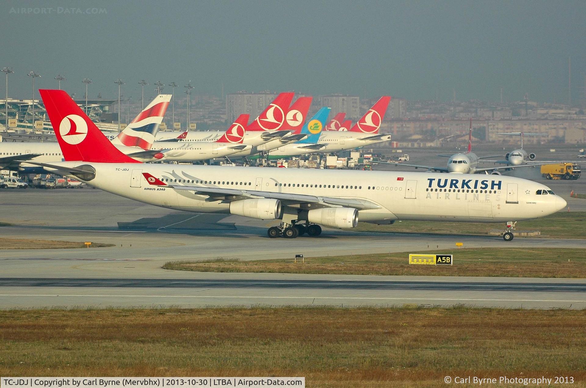 TC-JDJ, 1993 Airbus A340-311 C/N 023, Taken from the Fly Inn Shopping Mall.