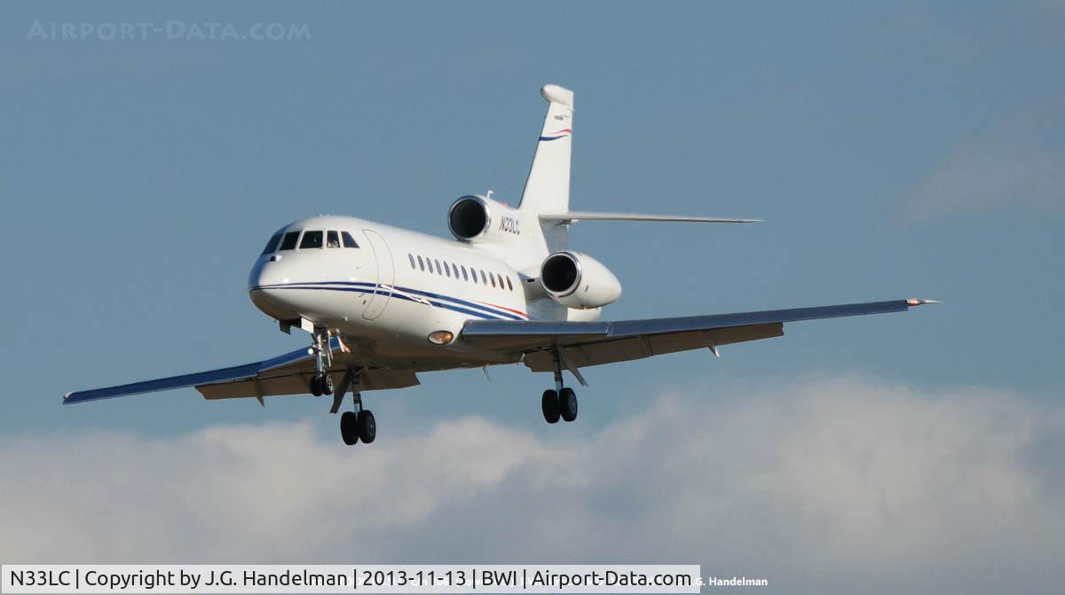 N33LC, 2007 Dassault Falcon 900EX C/N 206, Final approach.