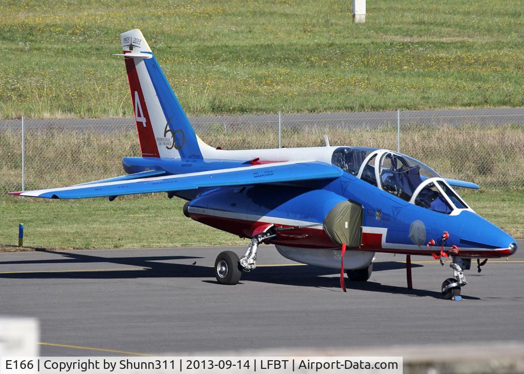 E166, Dassault-Dornier Alpha Jet E C/N E166, Parked at the General Aviation area with additional 60th anniversary patch...