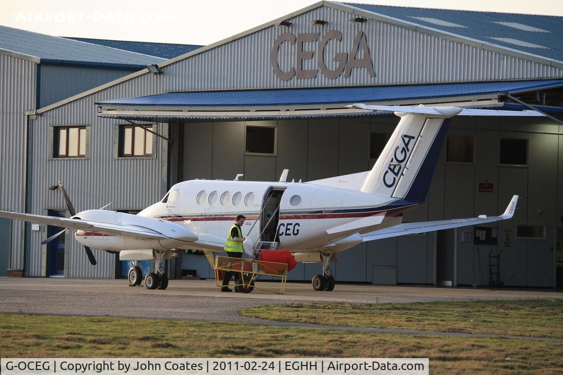 G-OCEG, 1980 Beech B200 King Air C/N BB-588, Parked at Cega