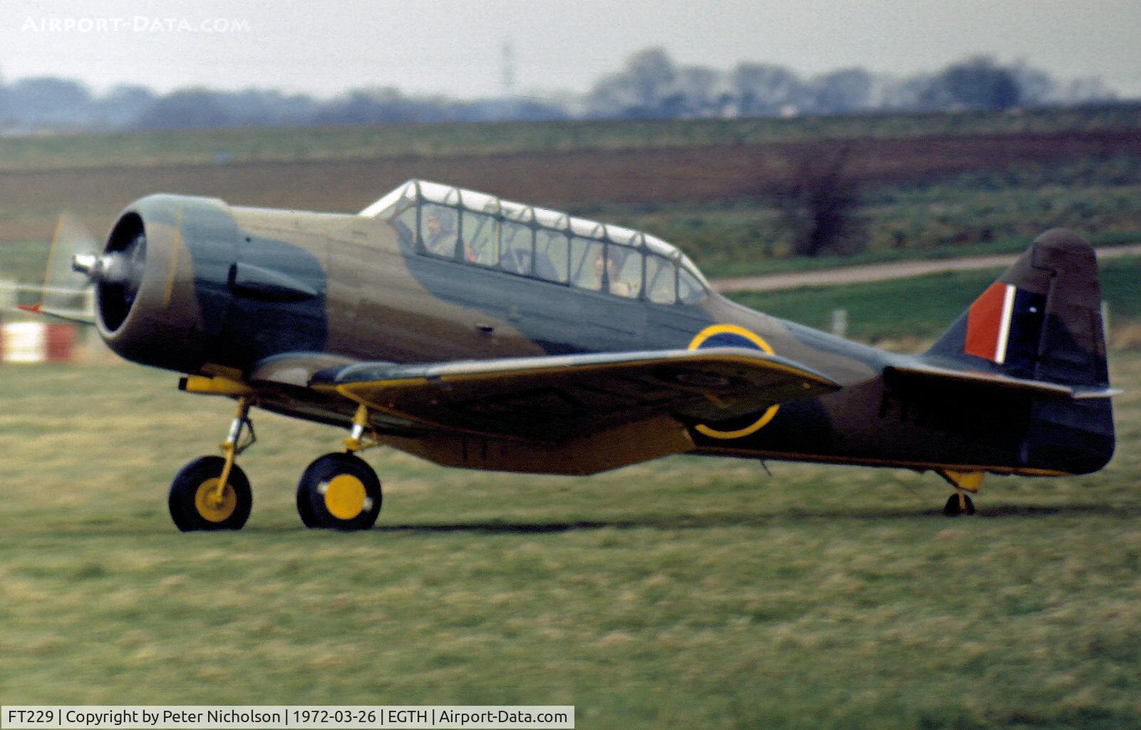 FT229, 1943 Noorduyn AT-16 Harvard IIB C/N 14A-1269, AT-16 Harvard IIB in action at the 1972 Shuttleworth Trust Open Day at Old Warden