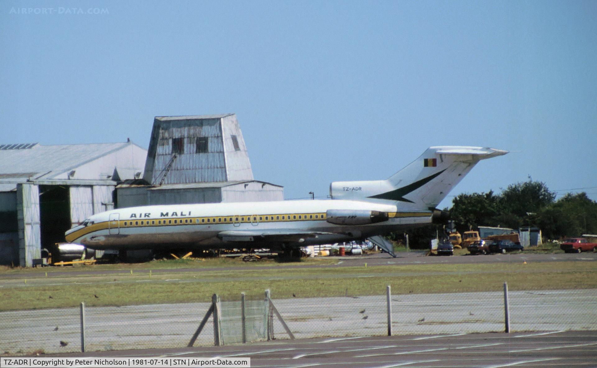TZ-ADR, 1967 Boeing 727-173C C/N 19509, Boeing 727-173C of Air Mali as seen at Stansted in the Summer of 1981.