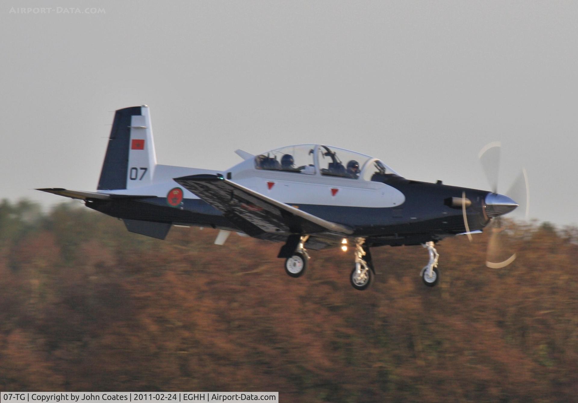07-TG, 2011 Raytheon T-6C Texan II C/N PM-7, Arriving on delivery flight