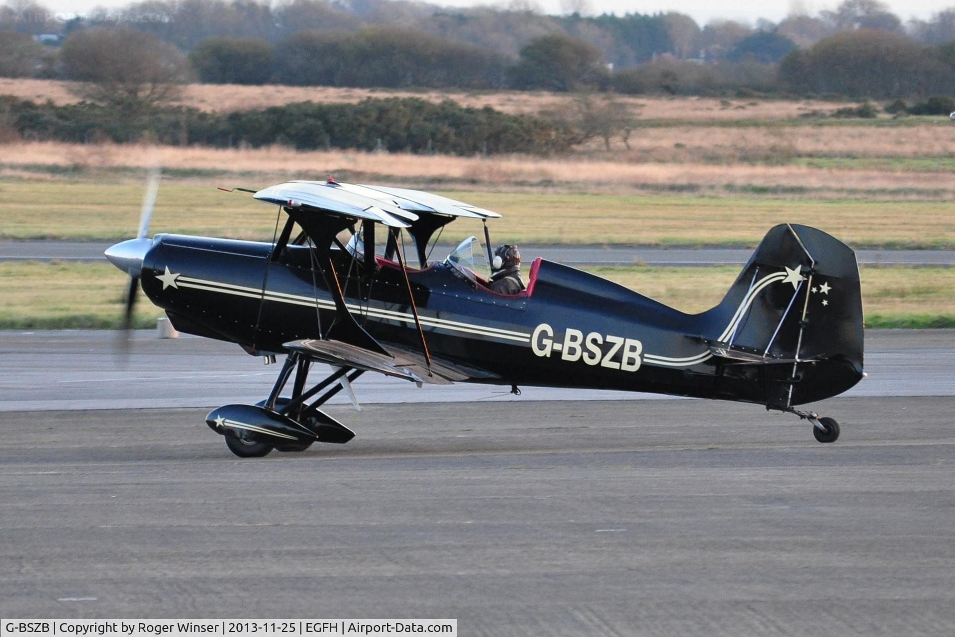 G-BSZB, 1981 Stolp SA-300 Starduster Too C/N 545, Sunset arrival. Visiting Starduster Too taxying.