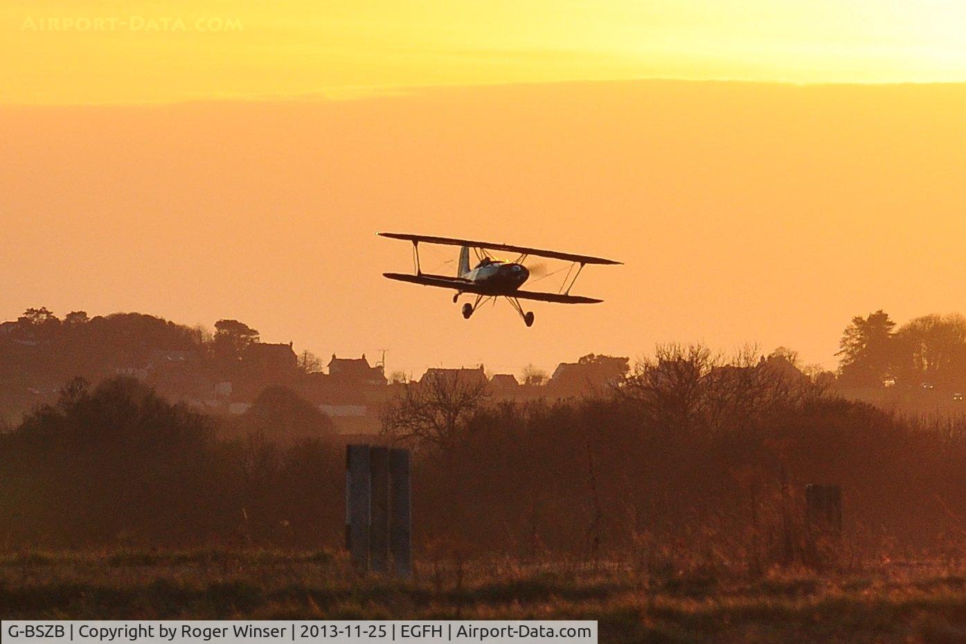 G-BSZB, 1981 Stolp SA-300 Starduster Too C/N 545, Visiting Stolp SA-300 arriving at sunset.