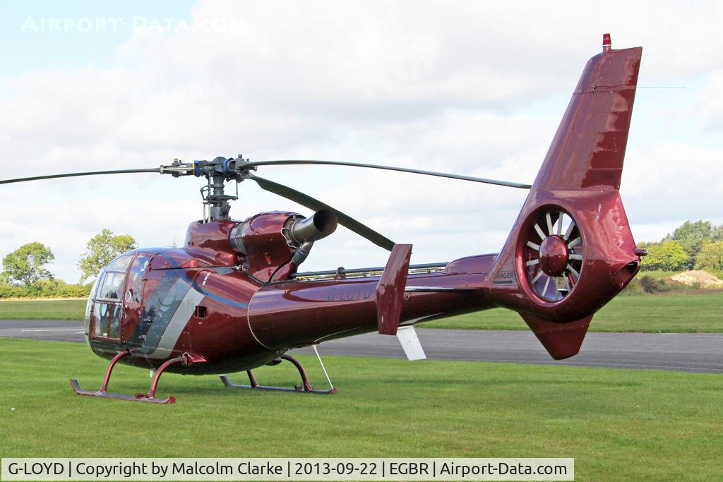 G-LOYD, 1975 Aerospatiale SA-341G Gazelle C/N 1289, Aerospatiale SA.341G Gazelle at The Real Aeroplane Club's Helicopter Fly-In, Breighton Airfield, September 2013.