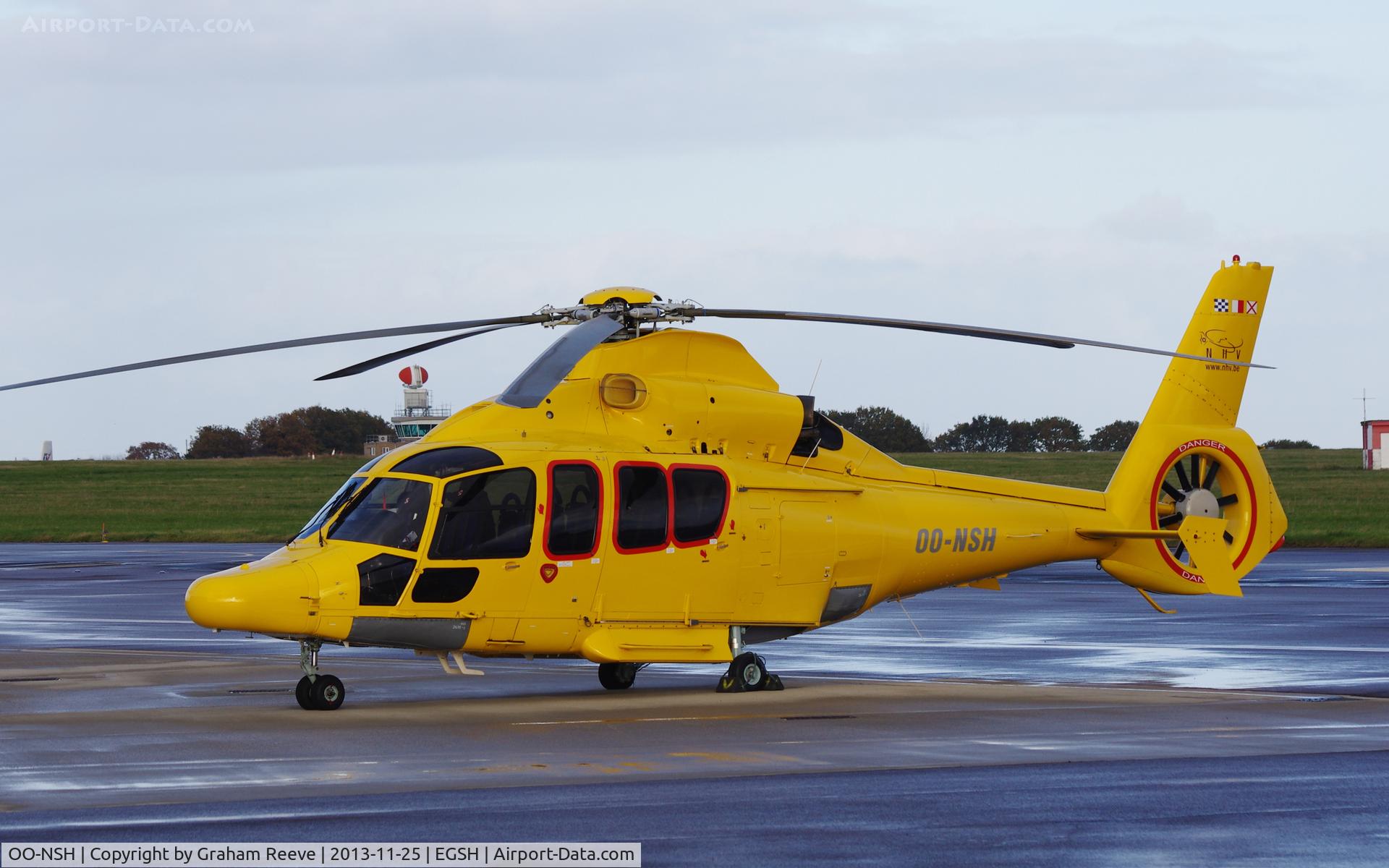 OO-NSH, 2004 Eurocopter EC-155B-1 C/N 6681, Parked at Norwich.