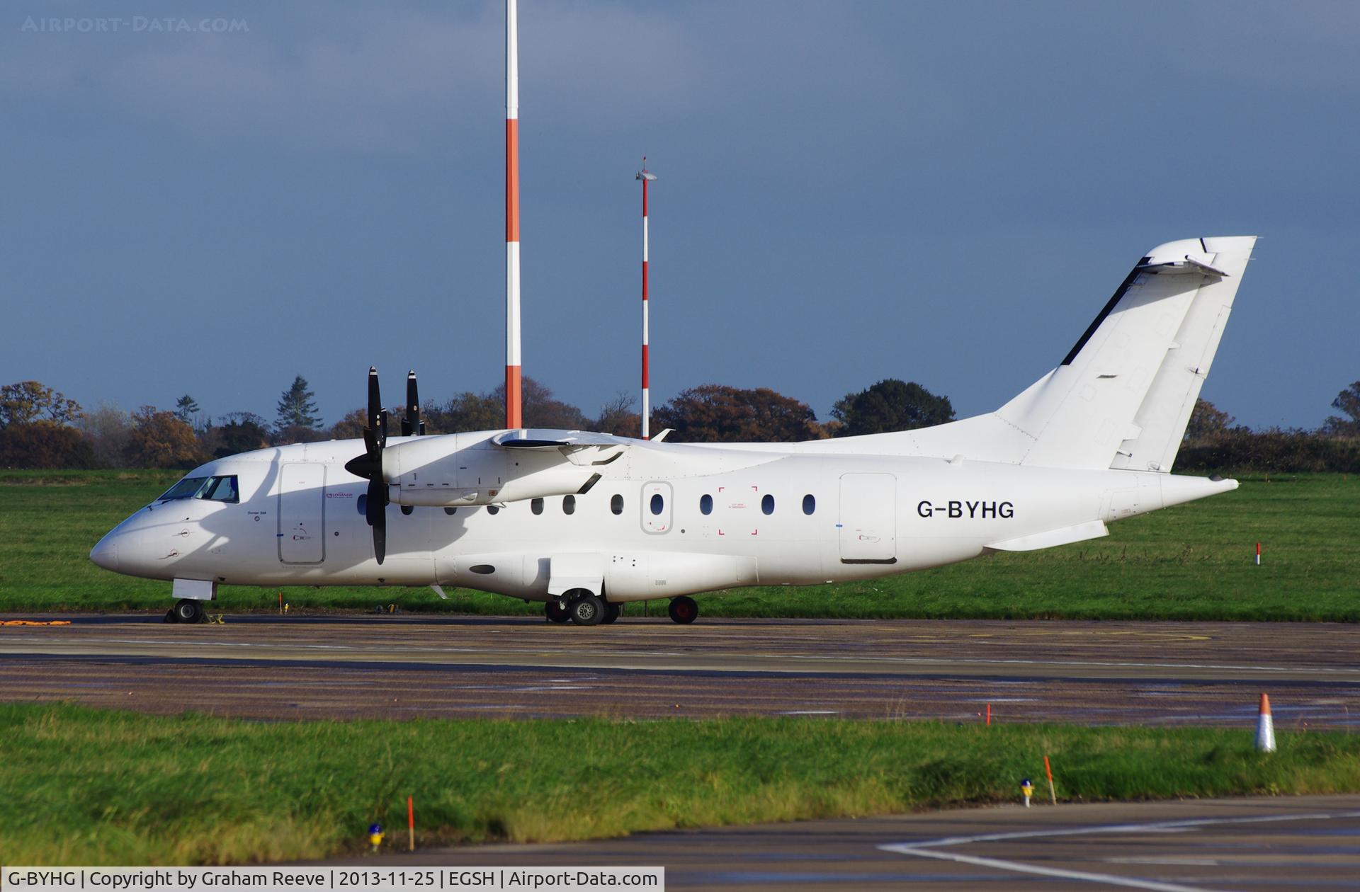 G-BYHG, 1998 Dornier 328-100 C/N 3098, Parked at Norwich.