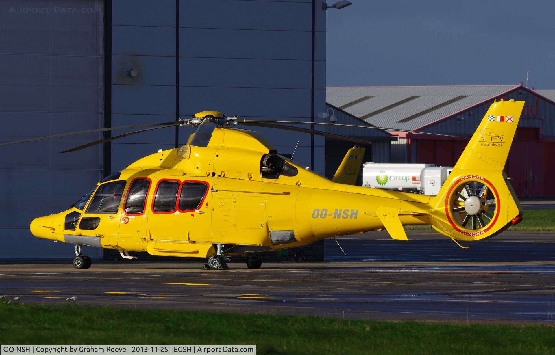 OO-NSH, 2004 Eurocopter EC-155B-1 C/N 6681, Parked at Norwich.