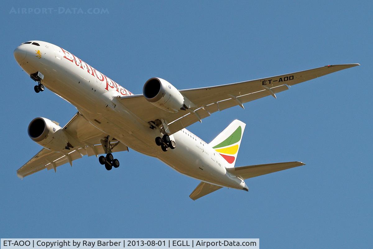 ET-AOO, 2012 Boeing 787-8 Dreamliner C/N 34743, Boeing 787-8 [34743] (Ethiopian Airlines) Home~G 01/08/2013. On approach 27R.