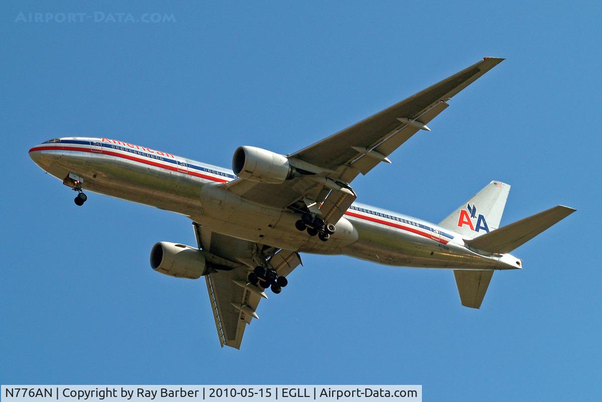 N776AN, 1999 Boeing 777-223 C/N 29582, Boeing 777-223ER [29582] (American Airlines) Home~G 15/05/2010. On approach 27R