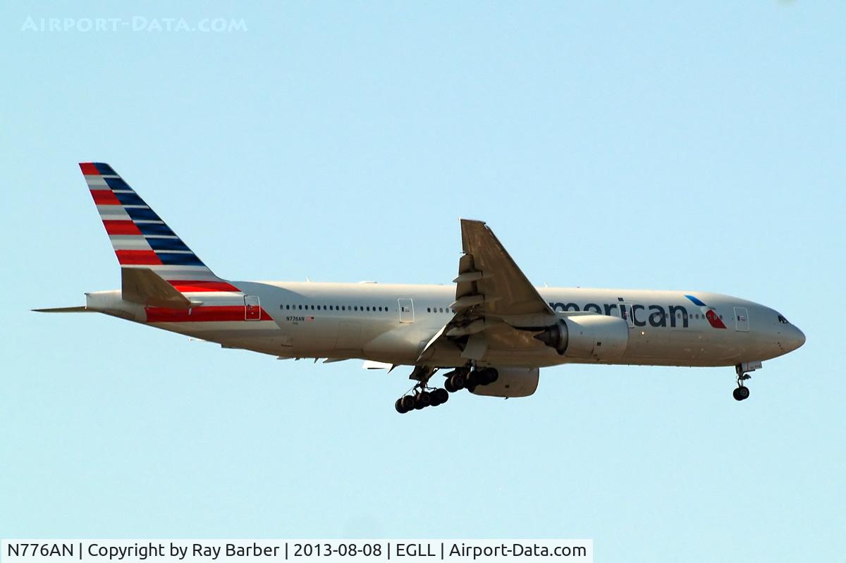 N776AN, 1999 Boeing 777-223 C/N 29582, Boeing 777-223ER [29582] (American Airlines) Home~G 08/08/2013. On approach 27L.