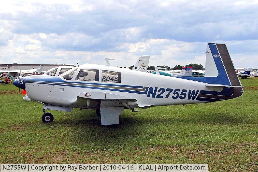 N2755W, 1966 Mooney M20E C/N 1047, Mooney M.20E Super 21 [1047] Lakeland-Linder~N 16/04/2010