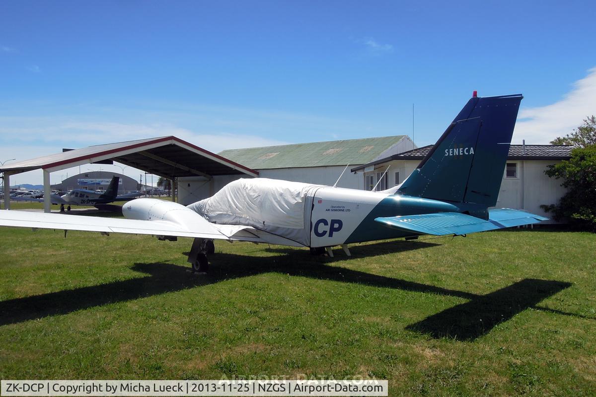 ZK-DCP, 1980 Piper PA-34-200T Seneca II C/N 34-8070355, At Gisborne