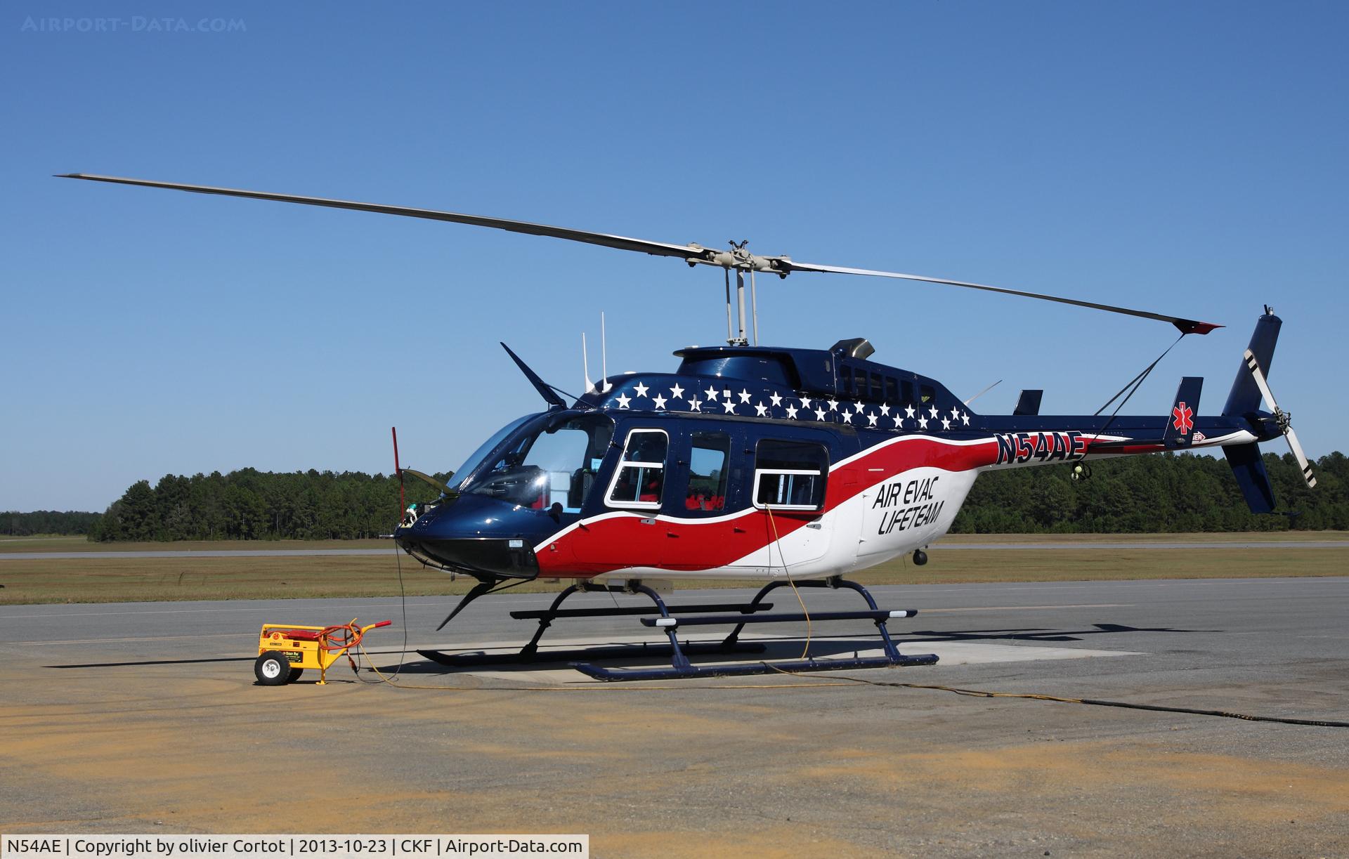 N54AE, 1978 Bell 206L-1 LongRanger II C/N 45157, med evac at Cordele airport