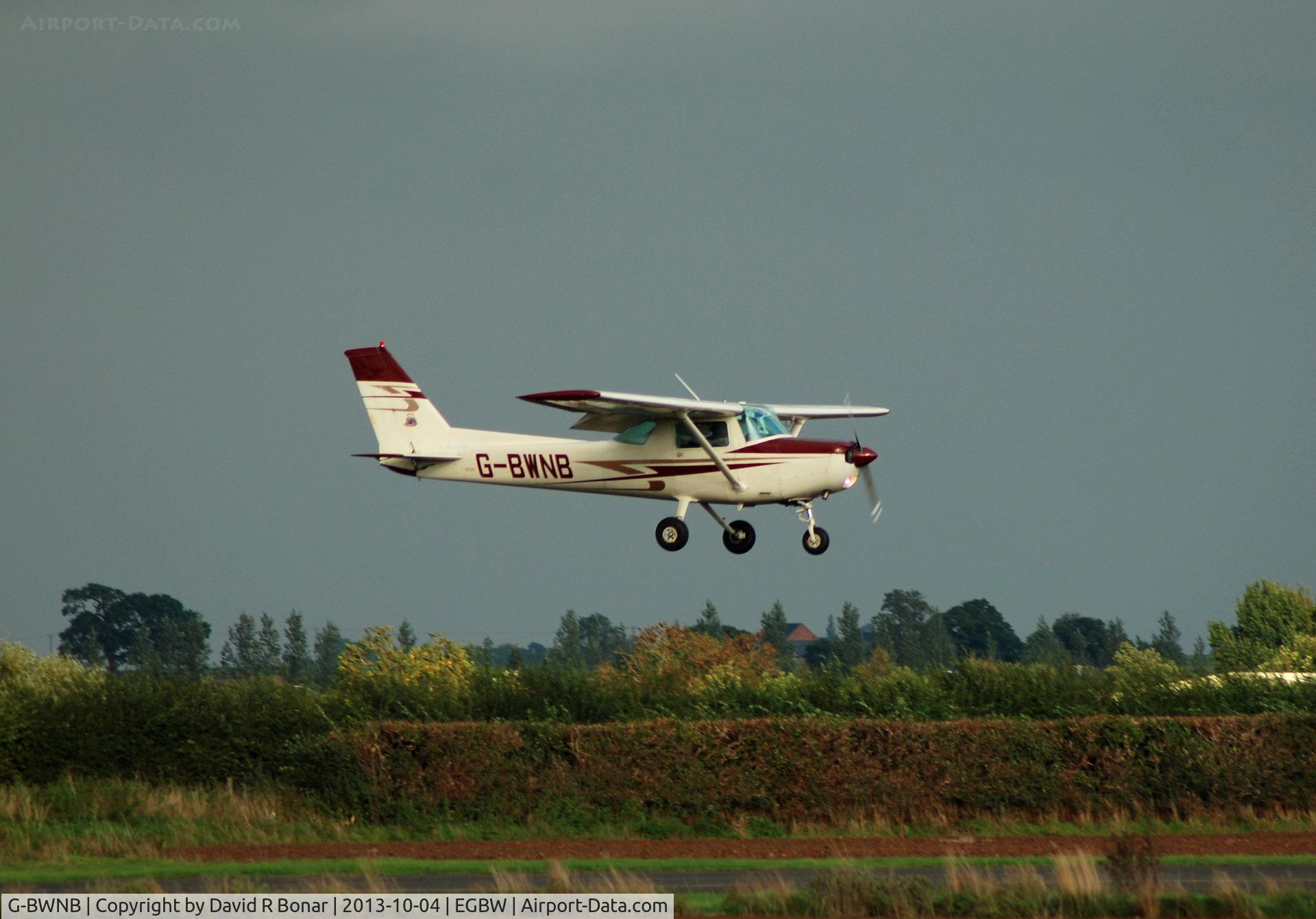 G-BWNB, 1978 Cessna 152 C/N 152-80051, Crossing the fence ahead of a Thunderstorm