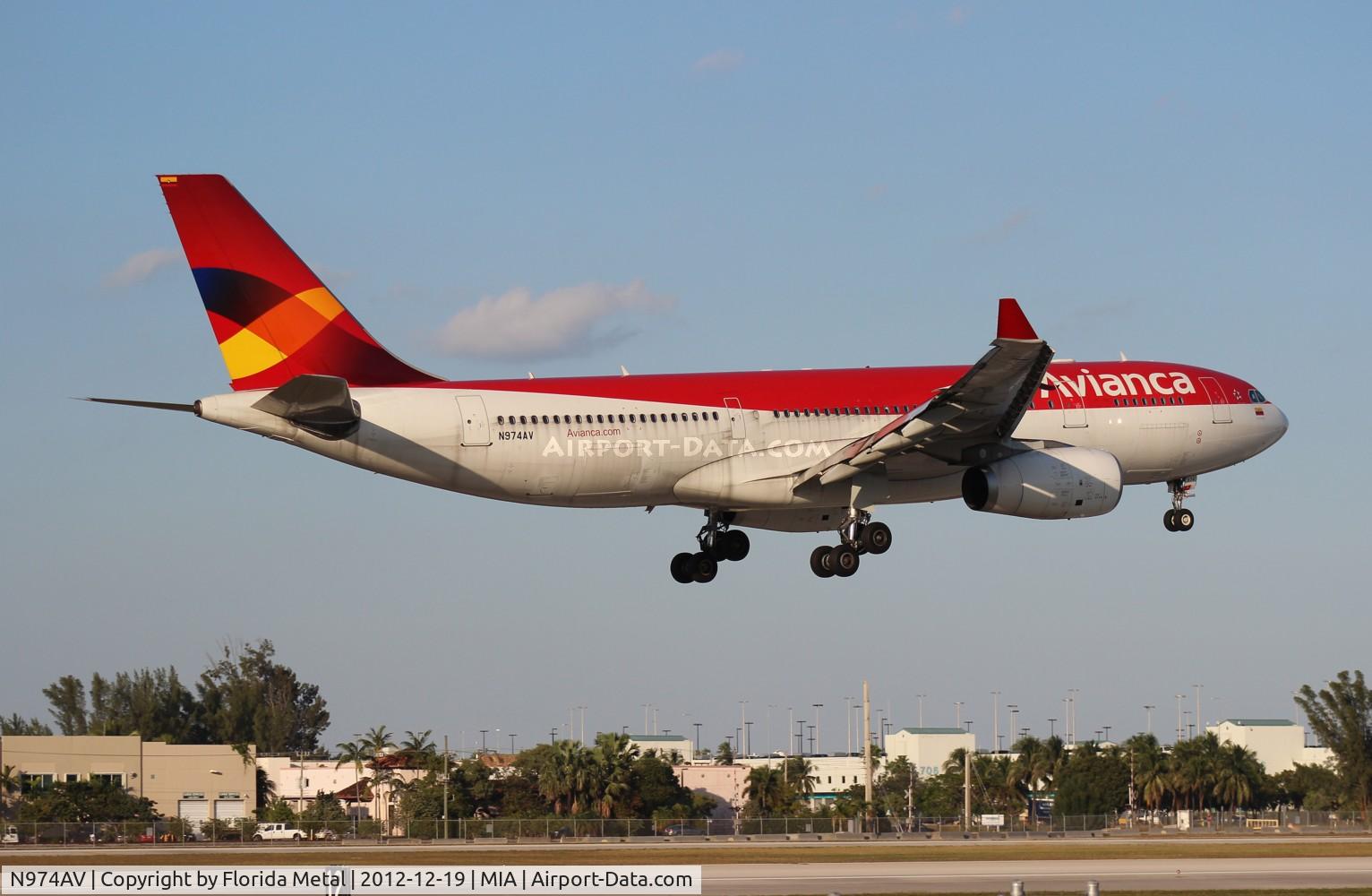 N974AV, 2011 Airbus A330-243 C/N 1208, Avianca A330-200