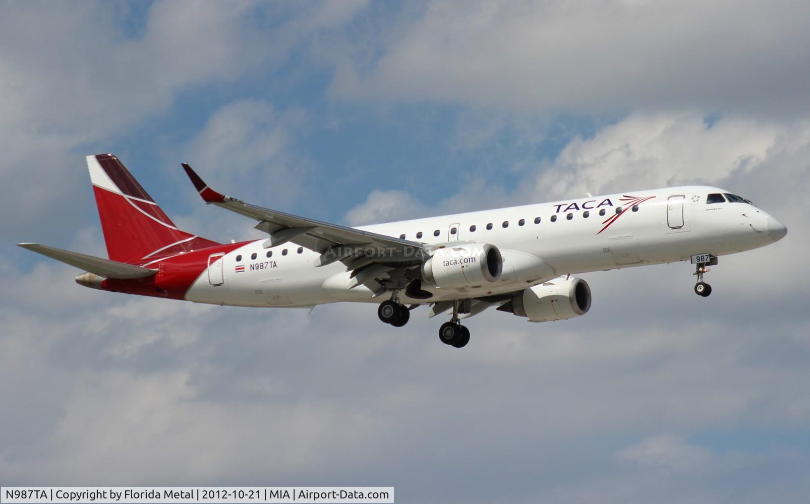 N987TA, Embraer ERJ-190-100 IGW 190AR C/N 19000393, Taca E190