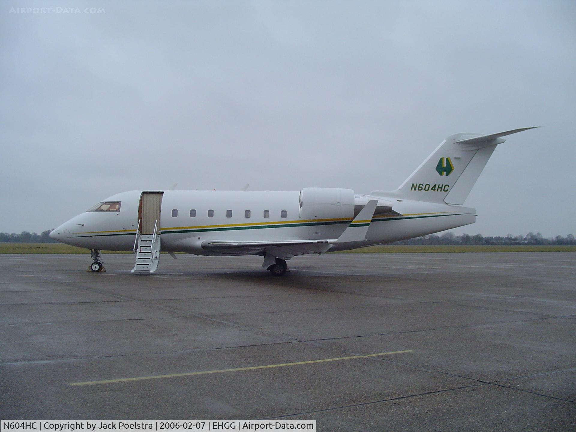 N604HC, 2002 Bombardier Challenger 604 (CL-600-2B16) C/N 5555, N604HC at  ramp Groningen airport