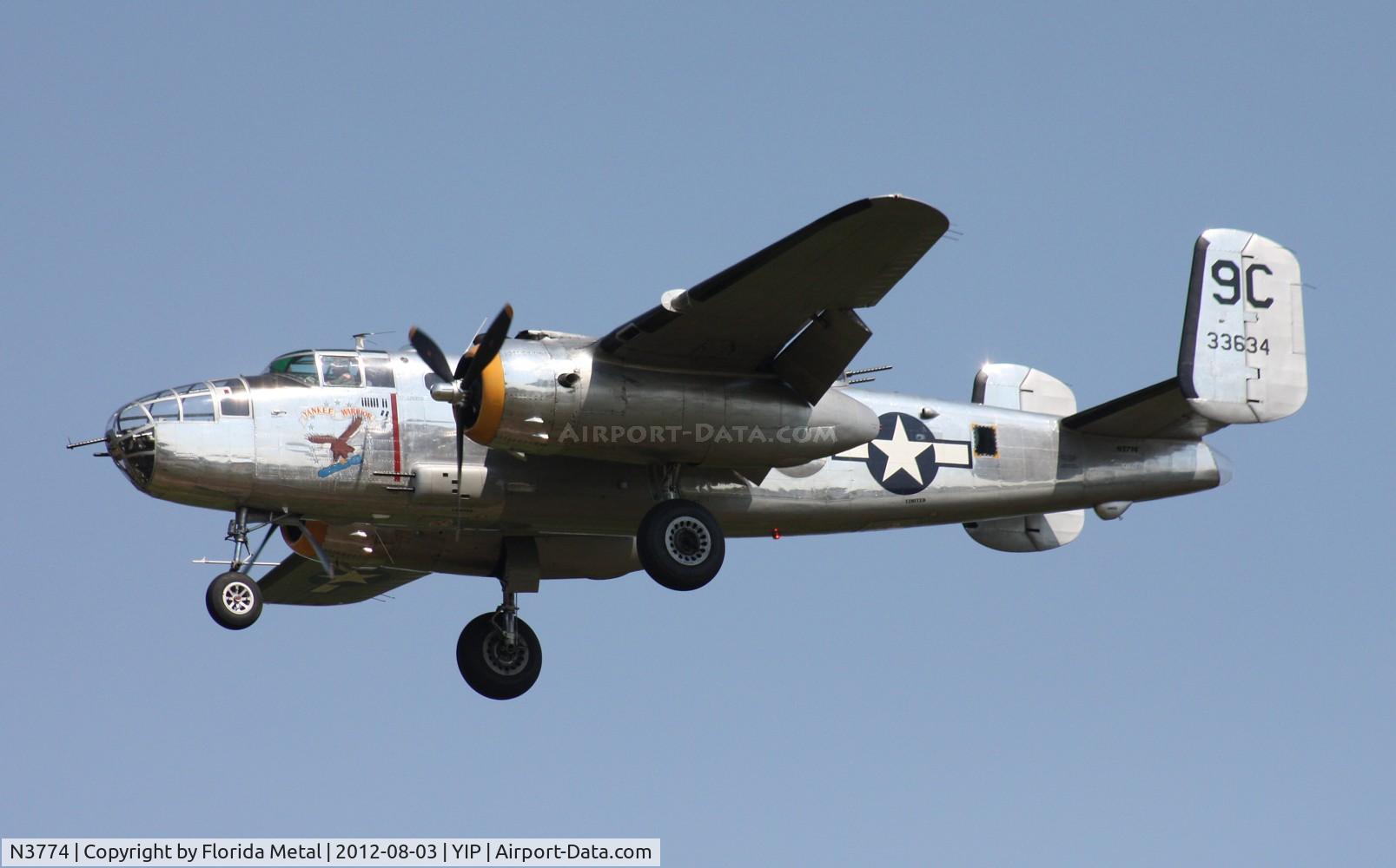 N3774, 1943 North American B-25D Mitchell C/N 100-23960, B-25 Yankee Warrior