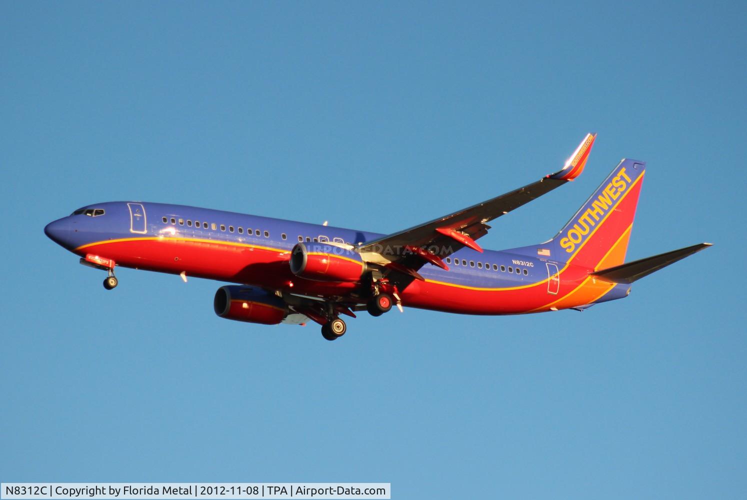 N8312C, 2012 Boeing 737-8H4 C/N 38809, Southwest 737-800