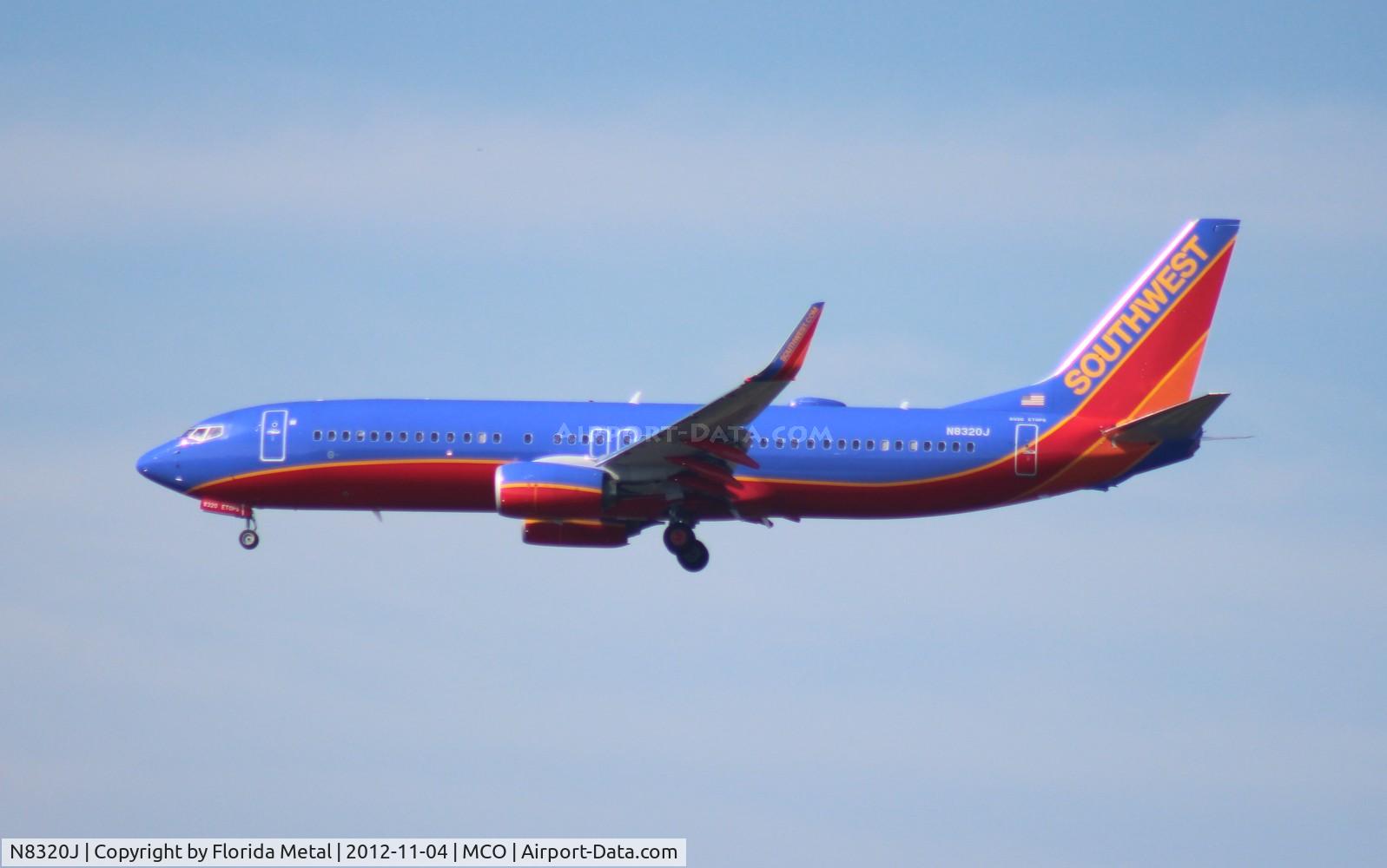 N8320J, 2012 Boeing 737-8H4 C/N 36686, Southwest 737-800