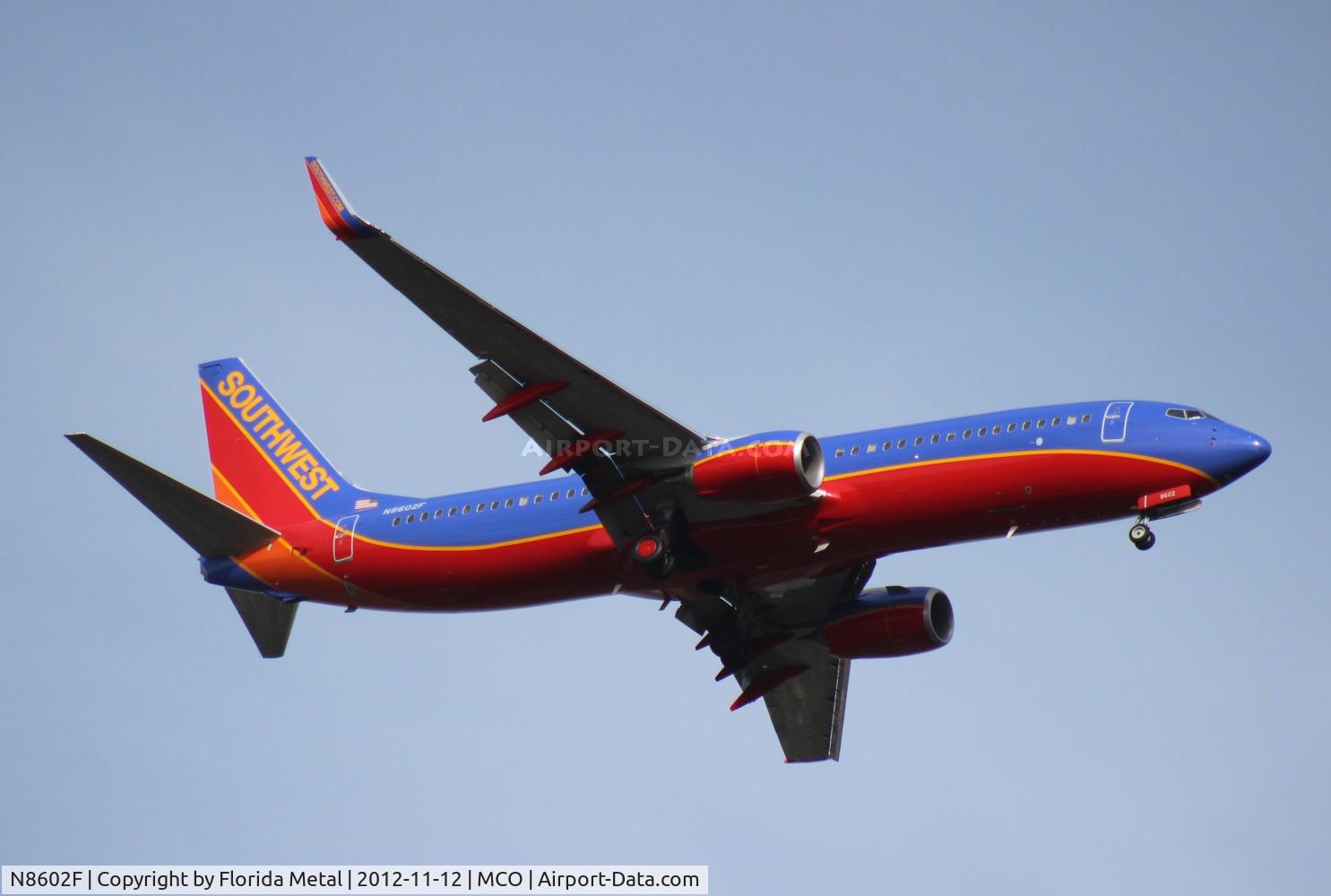 N8602F, 2012 Boeing 737-8H4 C/N 38110, Southwest 737-800
