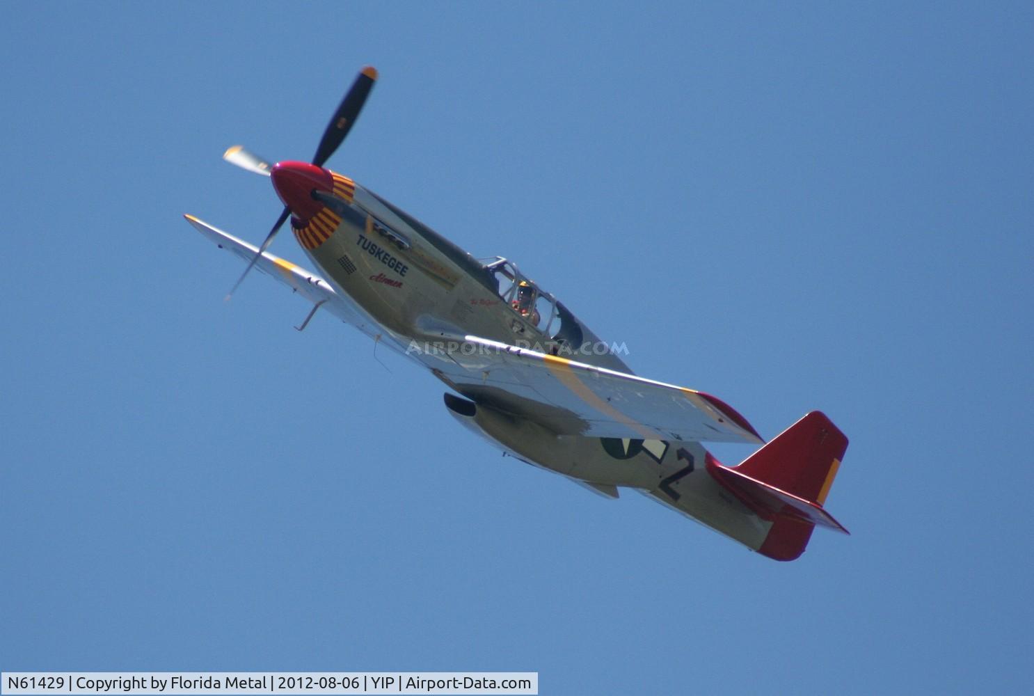 N61429, 1942 North American P-51C Mustang C/N 103-26199, P-51C red tail