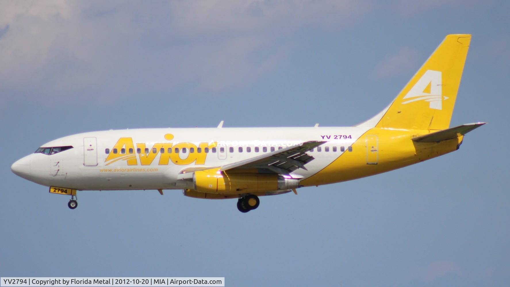 YV2794, 1984 Boeing 737-232 C/N 23089, Avior 737-200