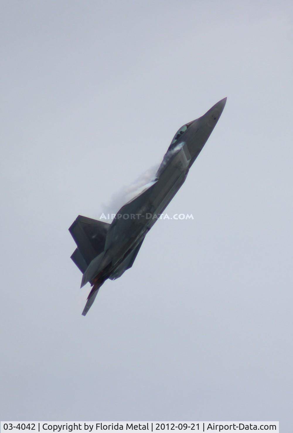 03-4042, 2003 Lockheed Martin F/A-22A Raptor C/N 4042, F-22 Raptor over Cocoa Beach
