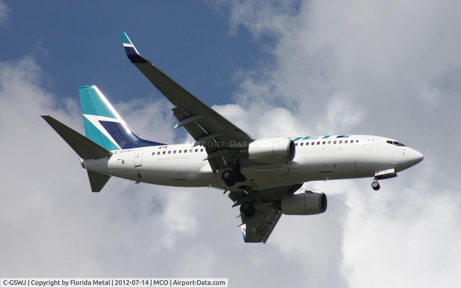 C-GSWJ, 2010 Boeing 737-7CT C/N 37423, West Jet 737-700