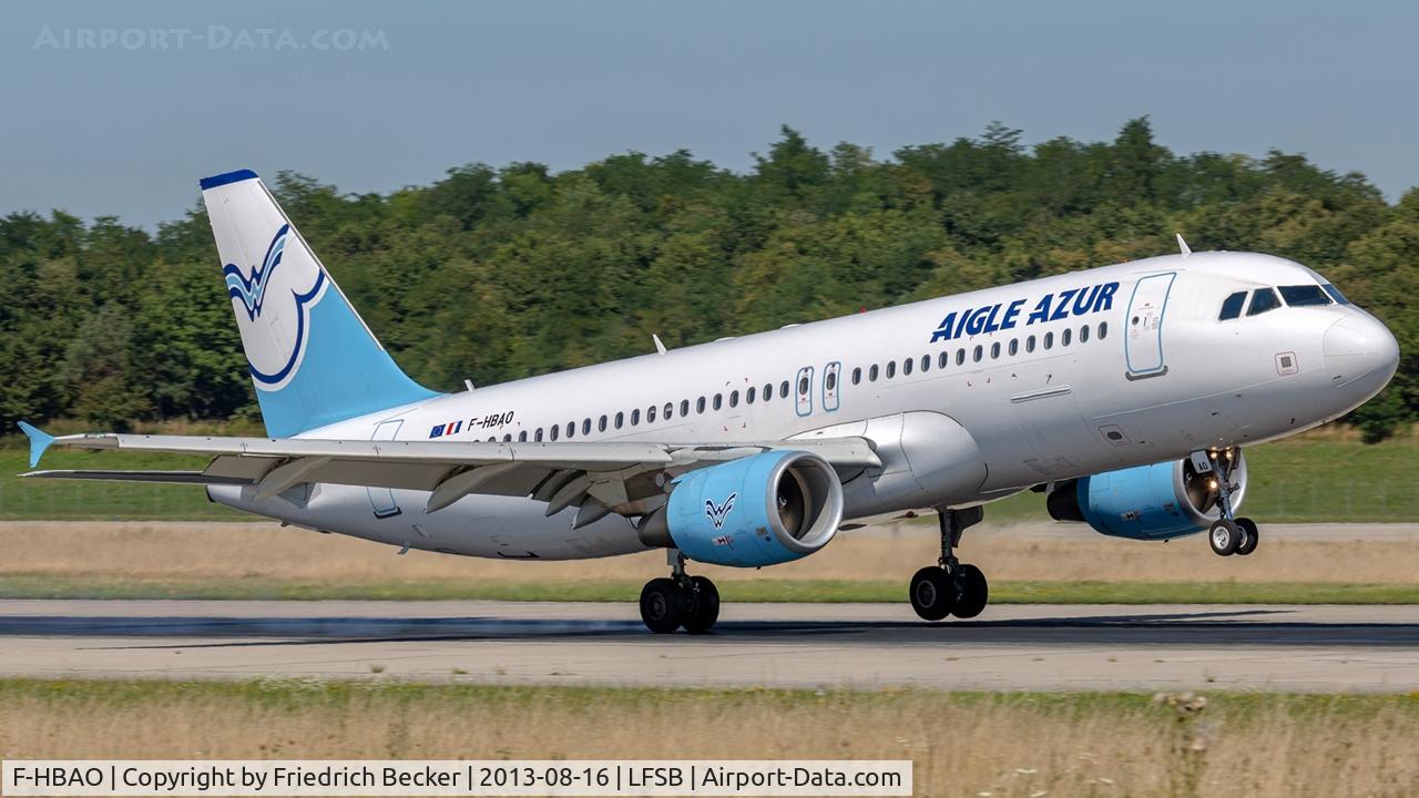 F-HBAO, 2011 Airbus A320-214 C/N 4589, touchdown at Basel