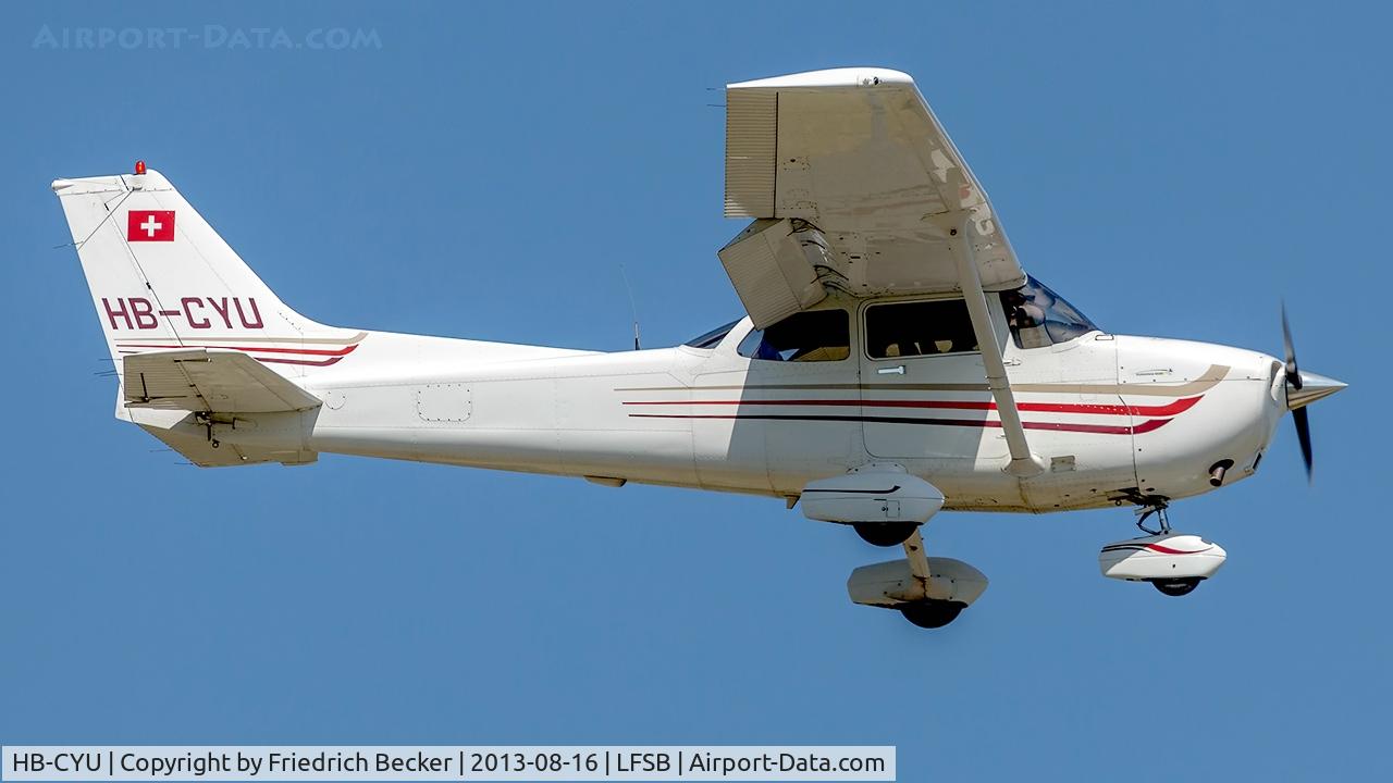 HB-CYU, 2003 Cessna 172S C/N 172S9323, on final at Basel