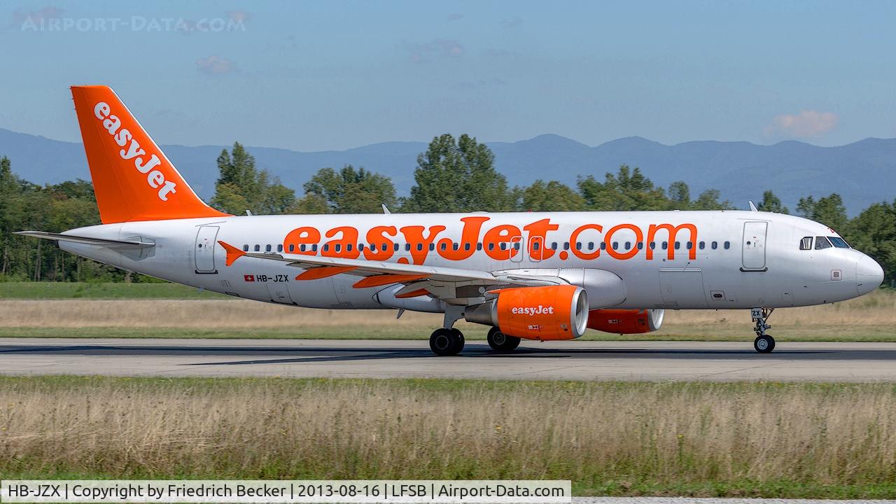 HB-JZX, 2009 Airbus A320-214 C/N 4157, departure from Basel